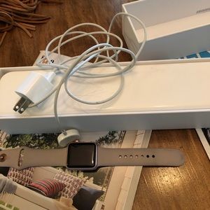 apple watch series one with box and charger